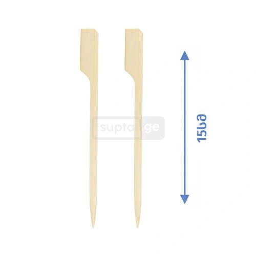 ბურგერის დამჭერი ხის ჩხირი 15სმ 100ც